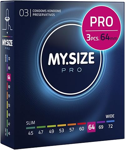 MY.SIZE PRO Condom 64 mm XL 3 count - Perfect Fit, Vegan Latex