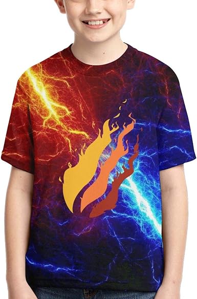 Kid's Preston fire Playz Crewneck T Shirts Short Sleeve Tees Tops for