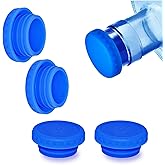 Water Jug Caps 5 Gallon Reusable Silicone - Strong Sealing no Spill Top Lid Cover 55mm Bottles for Outdoor & Kitchen - Pack by 4