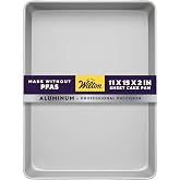 Wilton Aluminum Sheet Cake Pan, Made Without PFAS, 11 x 15 in. | Natural Anodized Aluminum, Even Heating &amp; Rust-Resistant, 2-Inch Deep Sides, Perfect for Large Sheet Cakes &amp; Slab Cakes