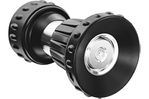 HOSUN Fire Hose Nozzle for Garden Hose, Heavy Duty Fireman Style Garden Hose Nozzles, Leak Proof & Adjustable Water Nozzle High Pressure, Best for Watering Plant & Lawn, Washing Car & Pet (Black)