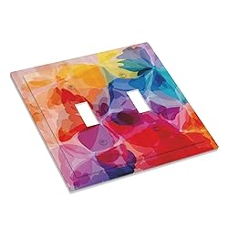 Vibrant Abstract Colors Floral Double Toggle Wall