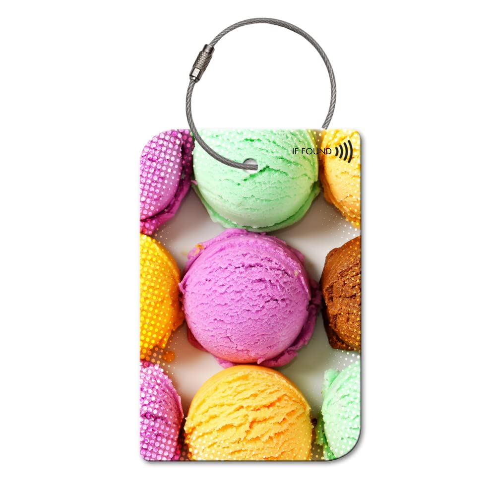 retreev™ SMART Luggage Tag | NFC & QR Code Luggage Tag with Secure Messaging - Icecream