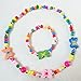 Unijew Kids Jewelry Colorful Bead Candy Fashion Jewelry Necklace Bracelet Set for Little Girls Children