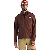 The North Face Men's Cedar Trail Grid Fleece Full Zip Jacket - Soft Fleece Jacket, Secure Zip Pockets, Reinforced Binding, Ember Soil, Medium