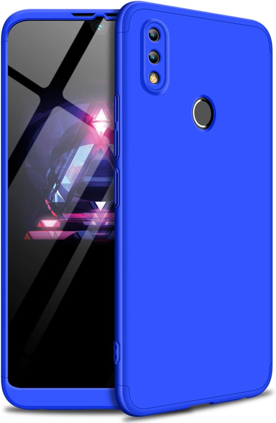 MYLBOO Honor 8X Max Case,[3 in 1]360 Degrees Full Body Protection,[Anti-Scratch] [Shockproof] Matte Ultra Slim PC Hard Case for Huawei Honor 8X Max 7.12" Smartphone (Blue)