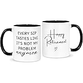 Silkwishes Retirement Gift for Woman Men, Funny Retirement Mug, Best Retirement Gifts for Women Men 2026, Coworkers, Friends, Sisters, Mom, Teacher, Boss - Not My Problem Anymore Retired Cup 11oz