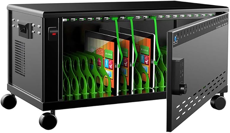 Cx Usb Charging Cabinet 20 Bay Rolling Charging Cart Station For Classroom And Office For Use With Tablets And Laptop Computers Secure Locking Cabinet Storage Amazon Co Uk Kitchen Home