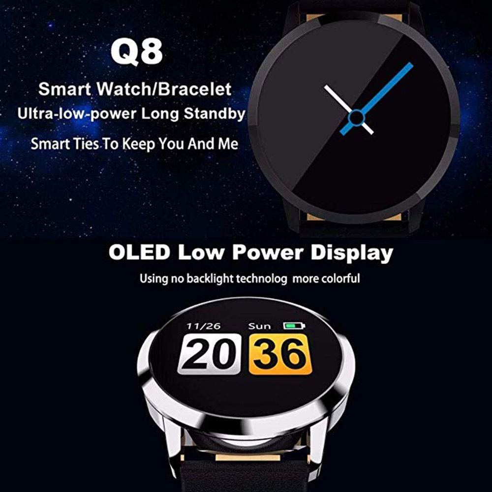 MEISHENG Fitness Tracker Q8 Reloj Inteligente Ritmo cardíaco ...