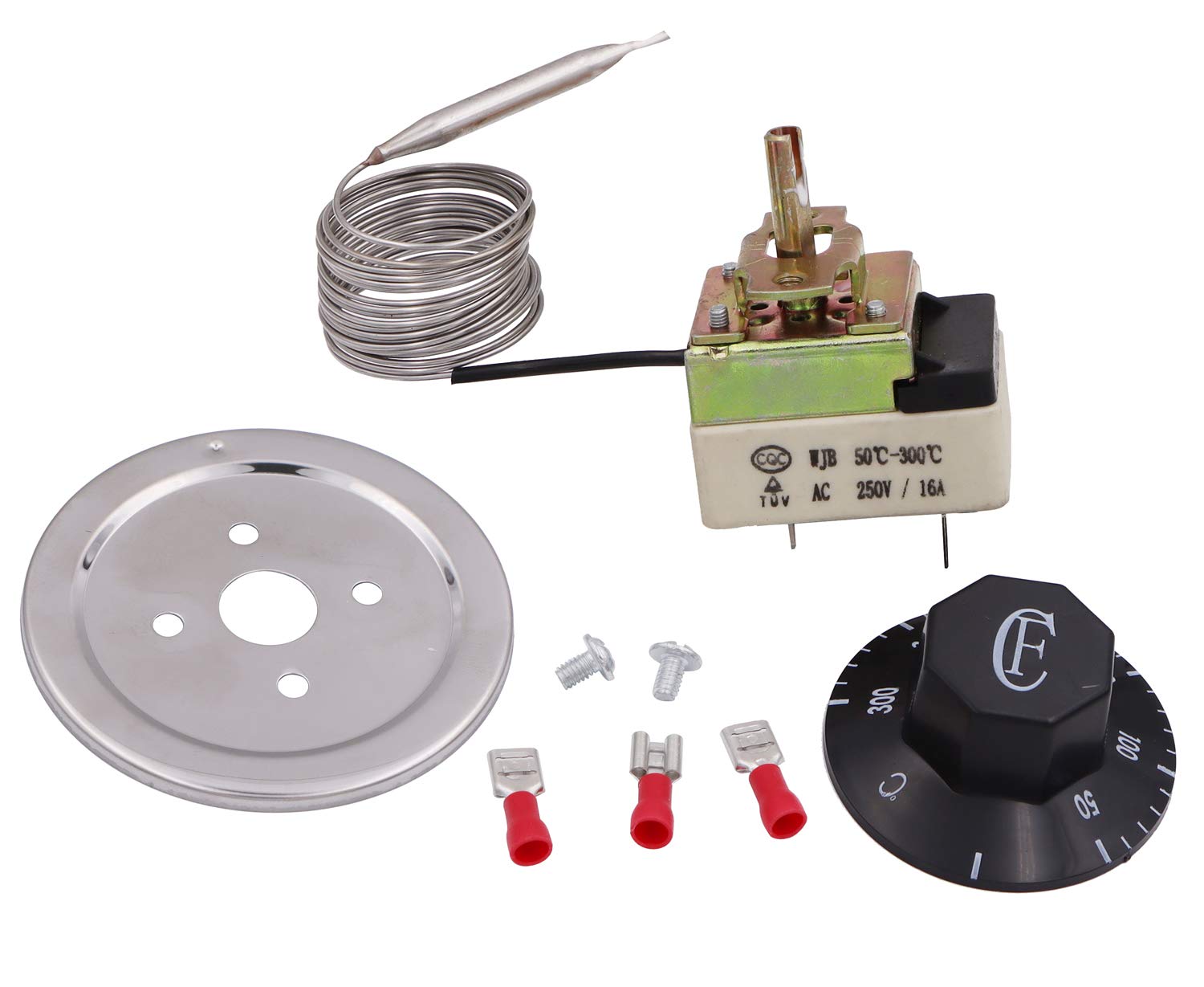 Earth Star Earth Star 2m 50-300 Degree F New Heating Thermostat Fry Pan Thermostat Temperature Control Electric Fryer Parts