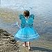 VOWOV Girls Dress Up Princess Fairy Costume Set Halloween with Dress, Wings, Wand and Headband for Children Ages 3-10