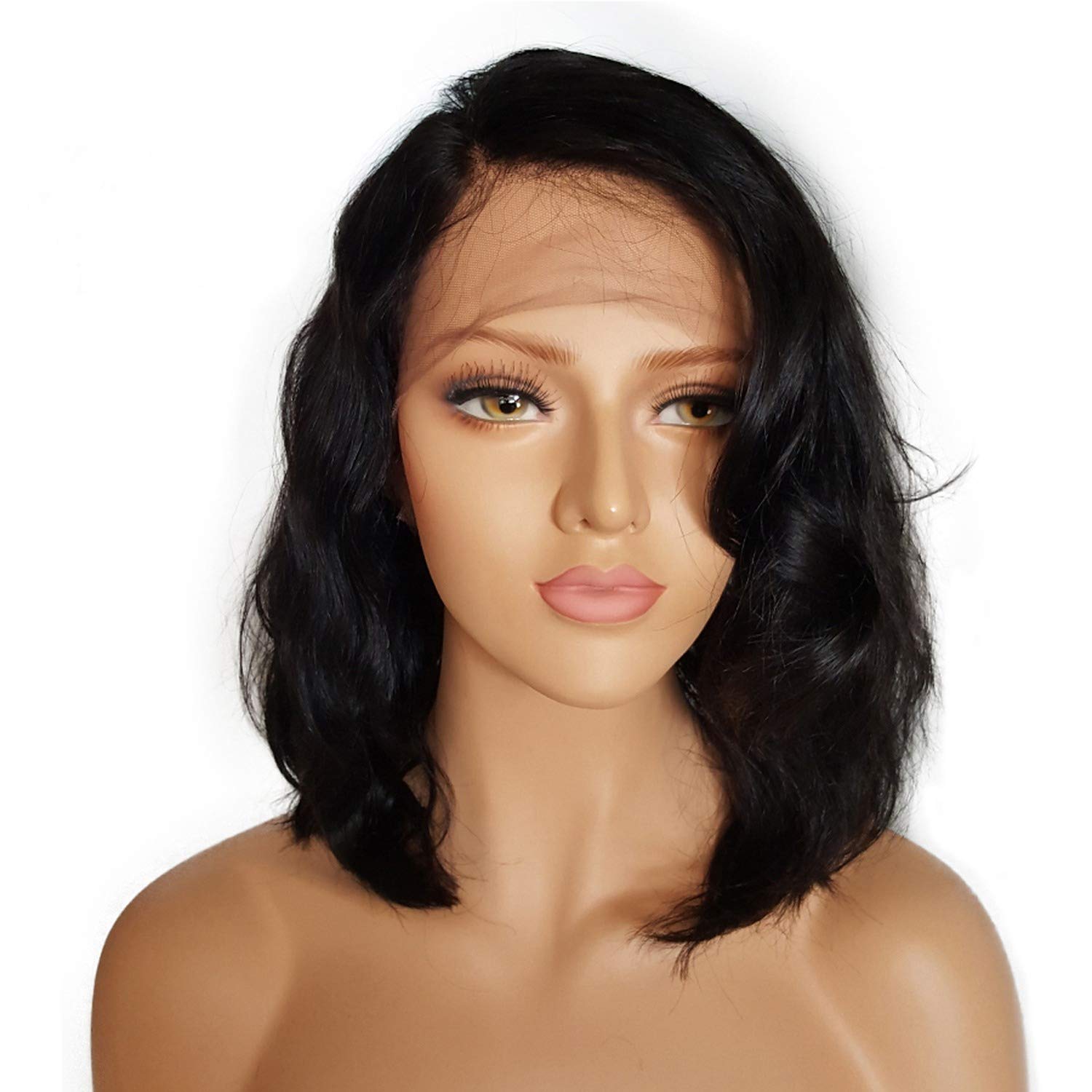 Amazon Com Glueless Bob Lace Front Human Hair Wigs Short Human