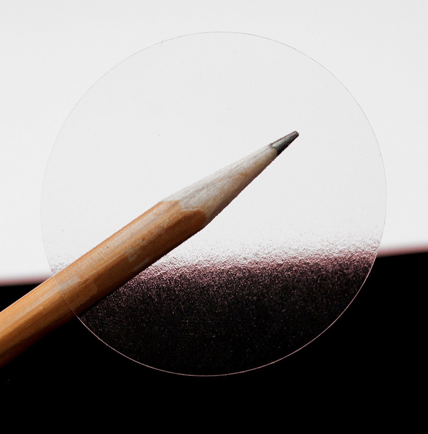 ChromaLabel 51mm (2 Inch) Round Self-Adhesive Clear Wafer Seals, 1000/Roll, Non-Perforated