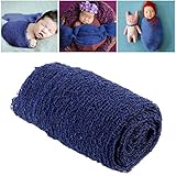 Tinksky Long Ripple Wrap - DIY Newborn Baby Photography Wrap-BAby Photo Props (Navy Blue)