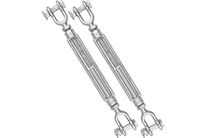 LordHardware 3/4 x 9 Inch Turnbuckle Forged Galvanized Steel Jaw and Jaw Turnbuckles for Cable Rail Rigging Rope Chain, 5,200 lbs Working Load Limit, 2PCS (3/4" X 9")