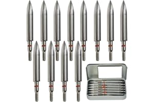 EOOENOON ARCHERY 100/125/200/250/300 Grains Premium Stainless Steel Archery Target Field Points arrowheads, Archery Arrow Field Points Bullet PointsScrew in Archery Field Tips and Broadheads (1 Dozen 12 PCS)