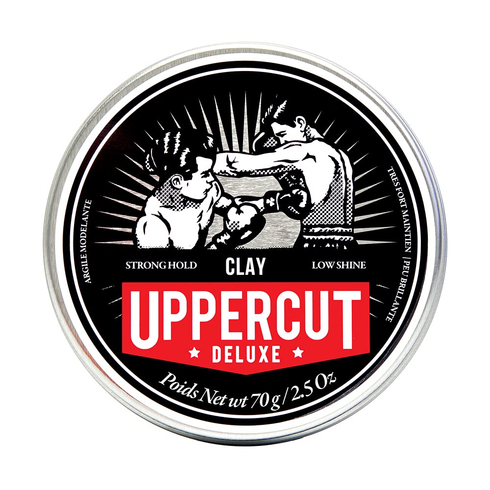 Uppercut Deluxe Clay, Professional Water Based Product for a Natural Looking Finish, Strong Hold and Low Shine Hair Clay For Men 70g