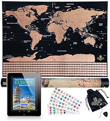 Best Scratch Off World Map Poster For Travelers And Kids Includes Scratch Tool Memory Stickers And Bonus Ebooktravel Map With Country Flags Unique Best Scratch Off World Map Poster For Travelers And Kids Includes Scratch Tool Memory Stickers And Bonus Ebooktravel Map With Country Flags Unique