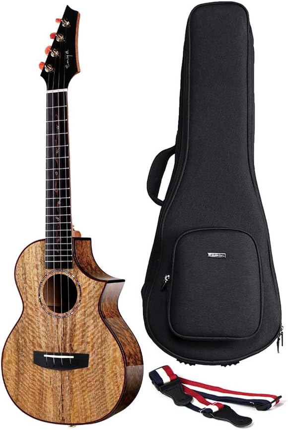 Enya Electric Acoustic 26 inch Tenor Ukulele with Pickup 5A Solid Mango