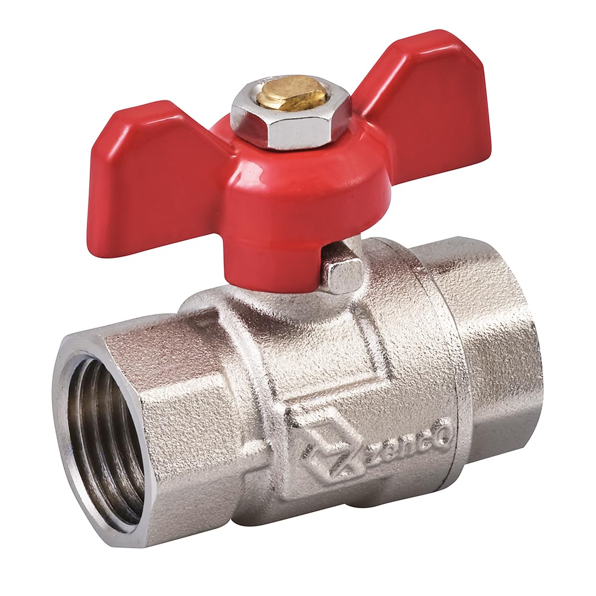 Butterfly Brass Ball Valve FF 1/2" 3/4" 1" Zoll 40PN Double outlets coverter for Water Tank for Toilet Cistern washers Ball Valve Diaphragm Washer Repair kit Bottom Entry