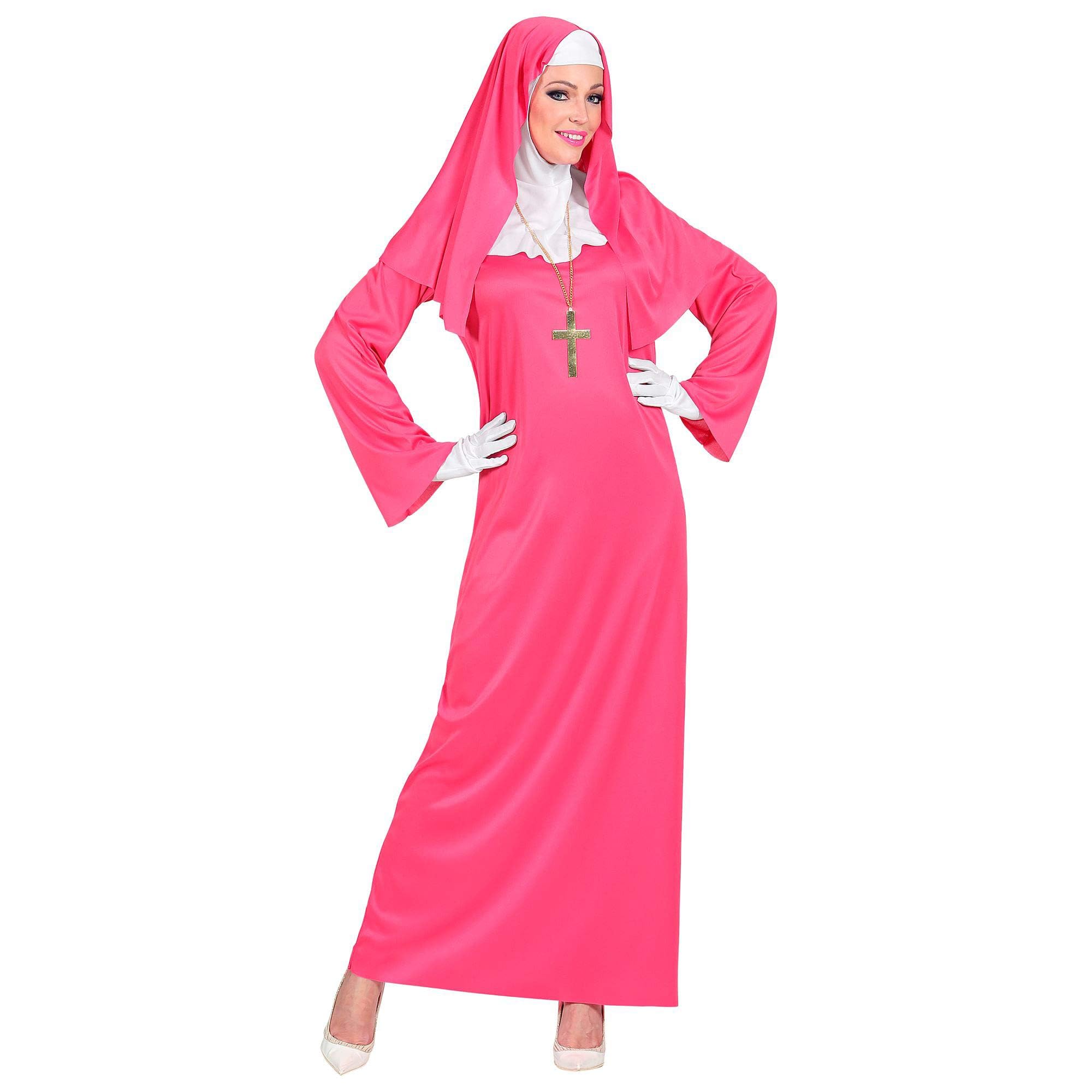 Widmann 09954 Women's Costume Nun Pink