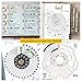 Stainless Steel Ruler Circle Stencil I DIY Letter Numbers Habit Tracker Template for Bullet Journal I Adult Kids Calendar Notebook Planner Agenda Scrapbook Album Craft Supplies - Gold