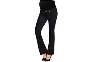 Hybrid & Company Super Comfy Stretch Women's Maternity Bootcut Jeans with Real Pockets