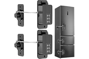 WILNIRY Refrigerator Fridge Freezer Door Lock with Password, Child Proof Refrigerator Door Lock for Kitchen Refrigerator, Cabinets and Drawers, Closets, Windows, Doors-No Tools Need or Drill