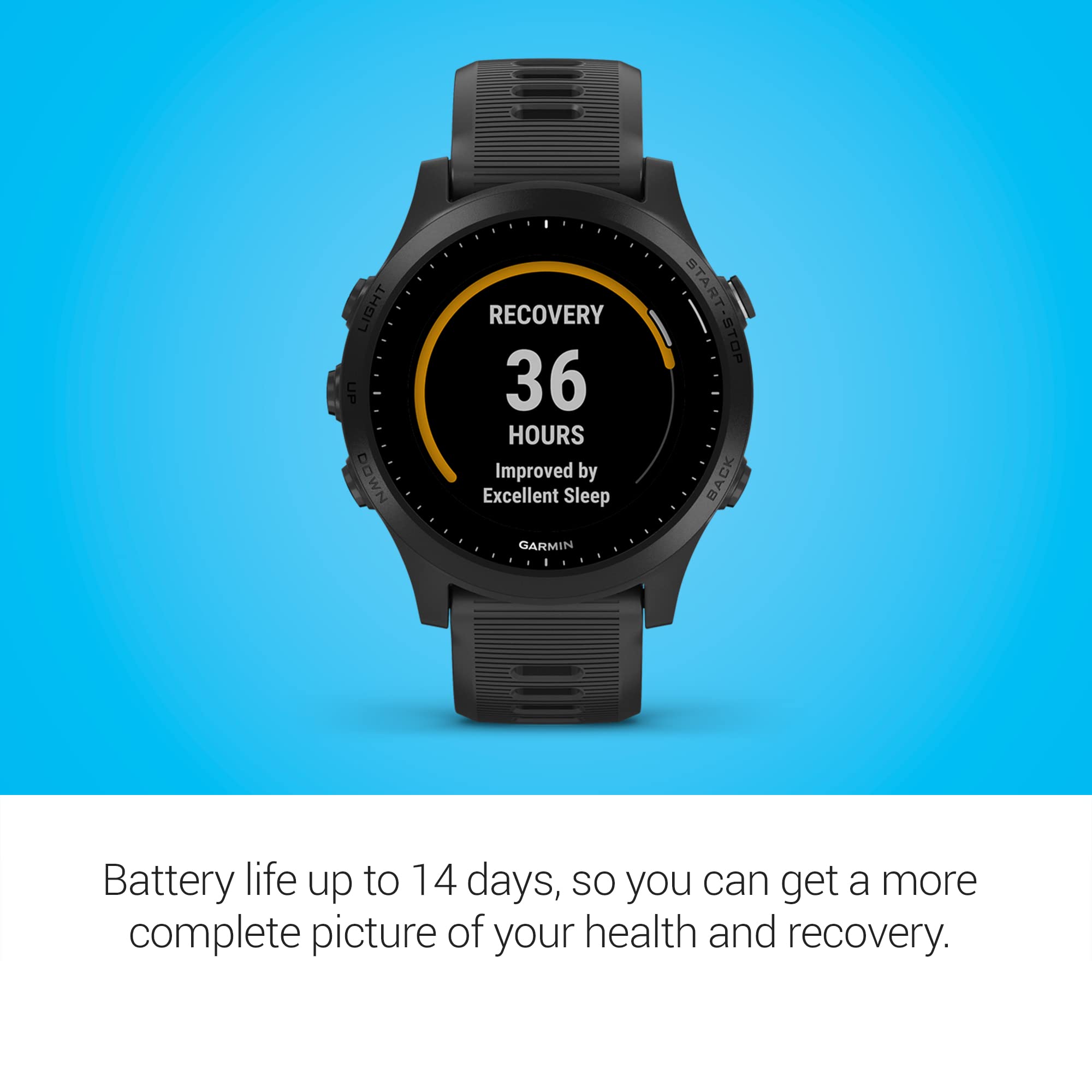 Garmin Forerunner 945, Premium GPS Running/Triathlon Smartwatch with Music, Black (Renewed)