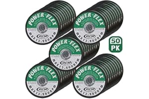 OCM BRAND 50 Pack - Cut Off Wheels 4 1/2 Inch x 1/16 Inch x 7/8 Inch - For Cutting All Steel and Ferrous Metals.