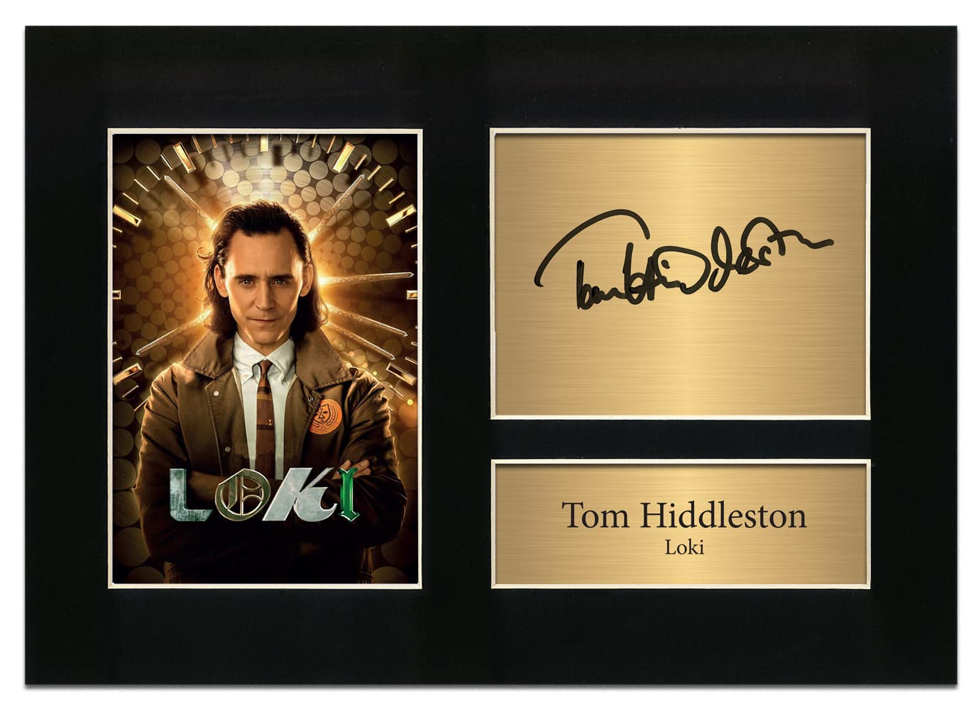 Zulu Image Tom Hiddleston Avengers Loki Movie Signed Autograph A4 Printed Photo Reproduction Print Picture Display No65, Black