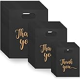 Thank You Bags for Business Small, Plastic Merchandise Bags Extra Thick Retail Shopping Bag with Handle 3 Sizes Thank You Reusable Bag for Merchandise Clothes Boutique Gift