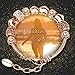Alaxy Bangle Bracelets Made with Swarovski Crystal, Charm Beaded Bracelets for Teens Girls and Women Size 19cm (7.48'') - 22cm (8.6'') (Rose Gold)