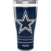 Tervis Traveler NFL Dallas Cowboys - MVP Triple Insulated Tumbler Travel Cup Keeps Drinks Cold & Hot, 30oz, Stainless Steel