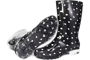 DaeRainy Women's Mid-calf Rain Boots Waterproof Non-slip for Gardens,Fishing,Farm,Outdoor Work Boots