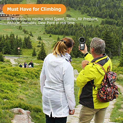 BTMETER Digital Anemometer Barometer Handheld, for Wind Speed