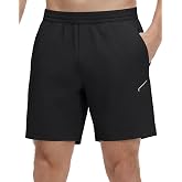 M MAELREG Men's Athletic Running Shorts Quick Dry 7" Elastic Waist Lightweight Sports Gym Workout Shorts with Zipper Pockets