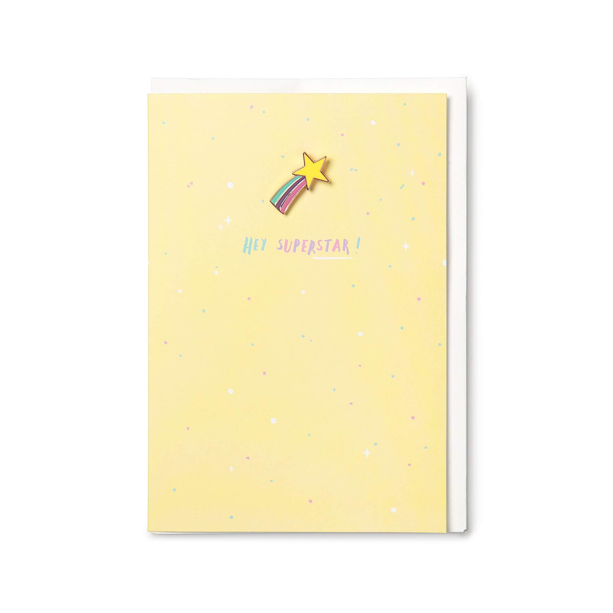 Hotchpotch Hey Superstar Card with Enamel Shooting Star Pin Badge