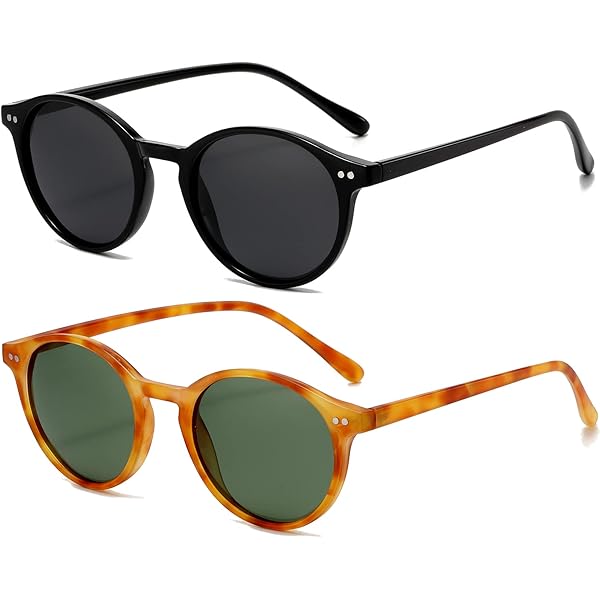 J&L Glasses Polarized Round Steampunk Sunglasses For Women Men