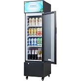 BODEGA BODEGACOOLER Commercial Refrigerators, Drink Fridge with Glass Door, Tall Beverage Cooler, Single Door Display Refrigerator, for Beer, Soda, 6.34 Cu.ft Capacity