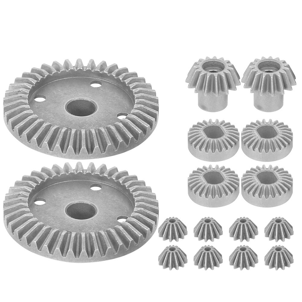 VGEBY RC Differential Gears, Metal Construction, High-Performance 1:18 Scale RC Crawler Upgrade Kit, 16Pcs Set for Model Car Enthusiasts, DIY Upgrades, Competitive Racing, and Custom RC Builds