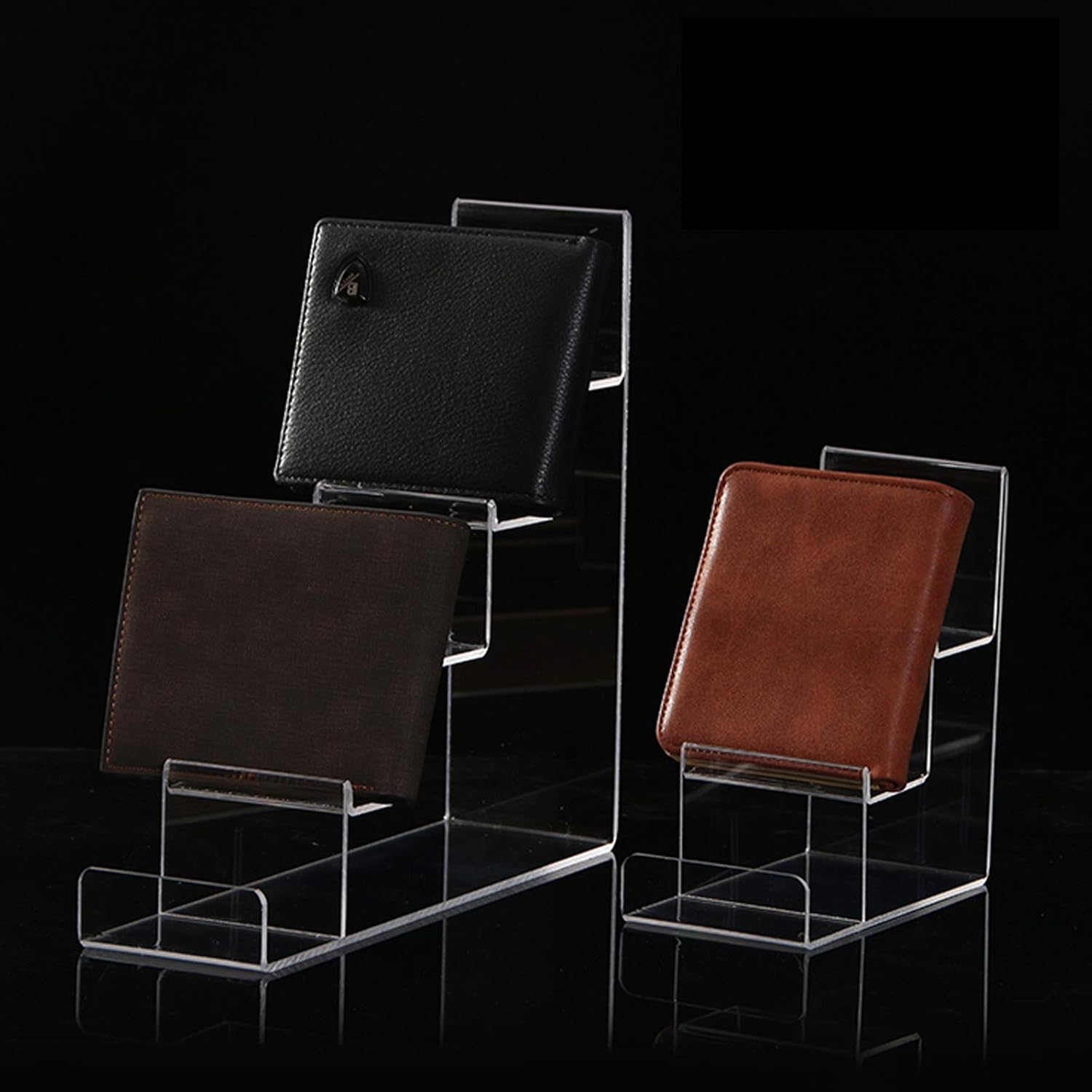 2 Packs Wallet Display Stand Holder Leather Handbag Purse Display Stand Jewelry Stand Cosmetic
