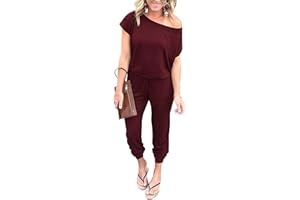 PRETTYGARDEN Jumpsuits for Women 2025 Summer Dressy Off Shoulder Romper Spring Vacation Travel Lounge Outfits Clothes