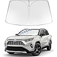 Proadsy 2025 Upgrade Front Windshield Sun Shade Foldable RAV4 Sunshade Protector Custom Fit 2019-2025 RAV-4 SUV Crossover, TRD Off-Road, LE XLE Premium Limited XSE Hybrid Adventure Prime Accessories
