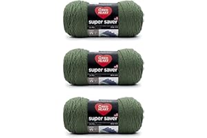 Red Heart Super Saver Medium Thyme, 3 Pack of 7oz/198g-Acrylic-#4 Medium-364 Yards, Knitting/Crochet