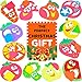 Bathtub Toys for Toddlers - Foam Bath Puzzles for Kids - Fun Baby Educational Toy Girls Boys Preschoolers - Fine Motor Skills - Early Learning Tub Stickers Shower Fruits Set (12 Puzzles + 12 Shapes)