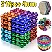 5MM 216 Pieces Magnetic Sculpture Magnet Building Blocks Fidget Gadget Toys for Stress Relief, Office and Home Desk Toys for Adults (8 Colors)