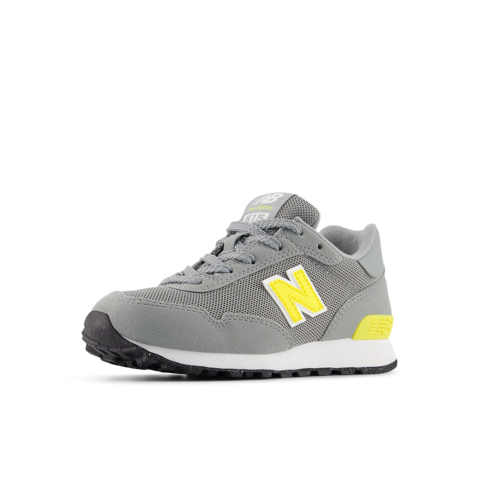 New Balance Kid's 515 V1 Lace-Up Sneaker, Slate Grey/Punch Yellow, 12.5 W Little Kid Image