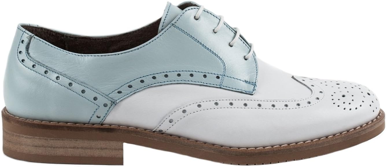 light blue brogues