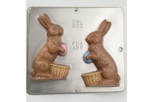 6" Bunny with Basket Assembly Chocolate Candy Mold Easter 802